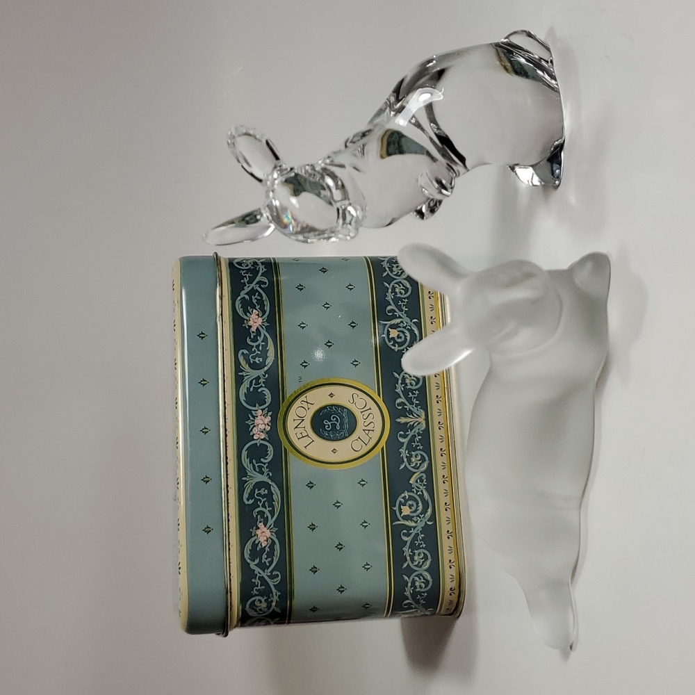 Lenox "Satin & Silk" Rabbit Figurines